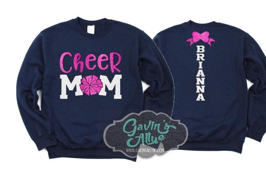 Glitter Cheer Crewneck Sweatshirt | Glitter Cheer Mom Sweatshirt | Cheer Spirit wear | Customize with your Team & Colors