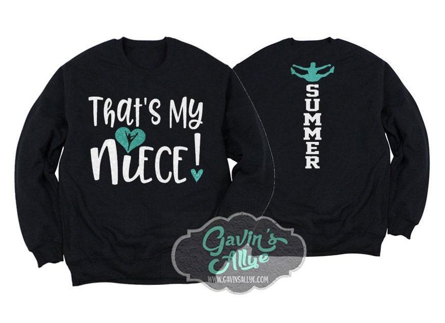 Glitter Cheer Crewneck Sweatshirt | Glitter Cheer Aunt Sweatshirt | Cheer Spirit wear | Customize Colors