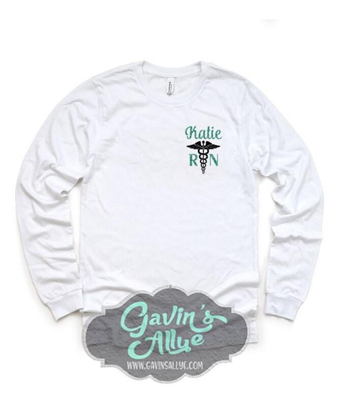 Nurse Shirts | RN Shirts | Nurse Heart Shirt | Nurse Shirt | Long Sleeve Shirt | LVN Shirts