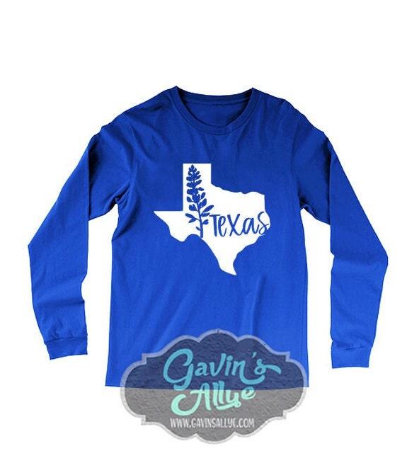 Texas Shirt | Texas Bluebonnet Tee | Texas Shirt Long Sleeve | Texas T-shirt | Texas Tshirt | State Shirt | Youth or Adult