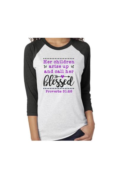 Glitter Blessed Moma Shirt |Proverbs 31:28 | Jesus Style shirt | Christian Shirt