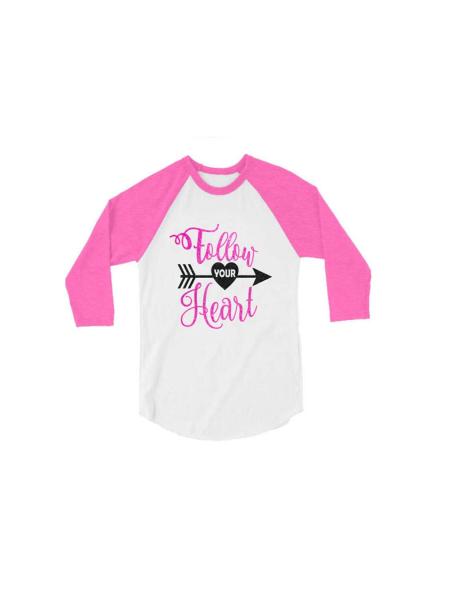 Glitter Valentine&#39;s Shirt | Follow Your Heart Shirt | Customized Youth & Adult