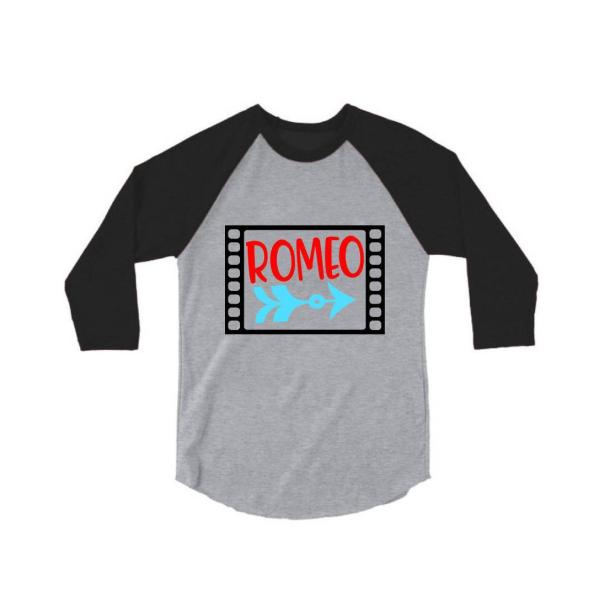 Valentine&#39;s shirt | Romeo Shirt | Valentines Raglan Youth