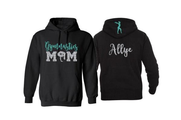 Glitter Gymnastics Hoodie | Gymnastics Mom Hoodie | Gymnastics Hoodie | Gymnastics Mom Shirts | Customize Colors