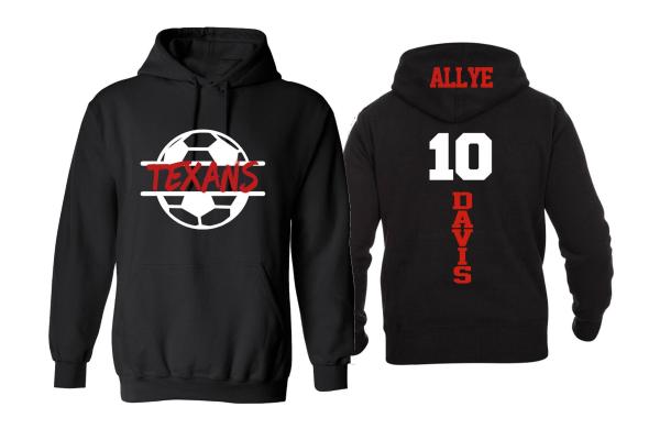 Soccer Hoodie | Customize with your Team & Colors | Adult or Youth Sizes