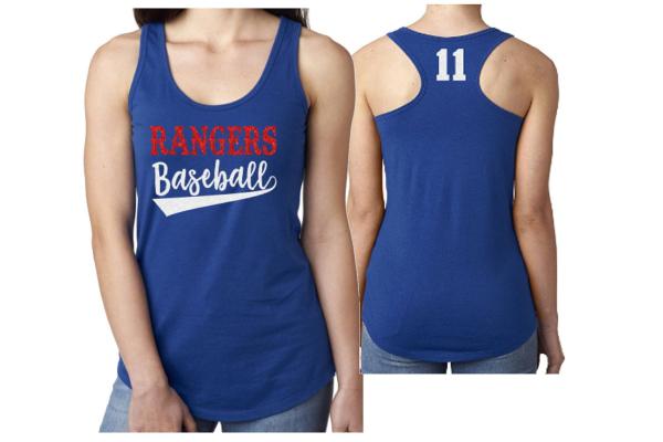 Glitter Baseball Tank Top | Baseball Mom Tank Top | Racerback Tank | Baseball Tank | Customize Your Team & Colors