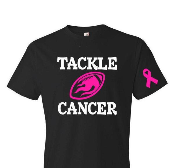 Tackle Cancer Shirt | Cancer Football Short Sleeve T-shirt | Cancer Awareness