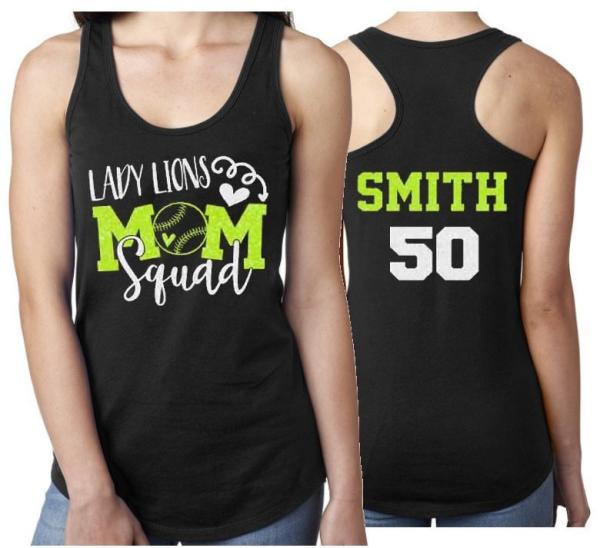 Softball Mom Tank Top | Glitter Softball Tank Top | Customize Your Colors