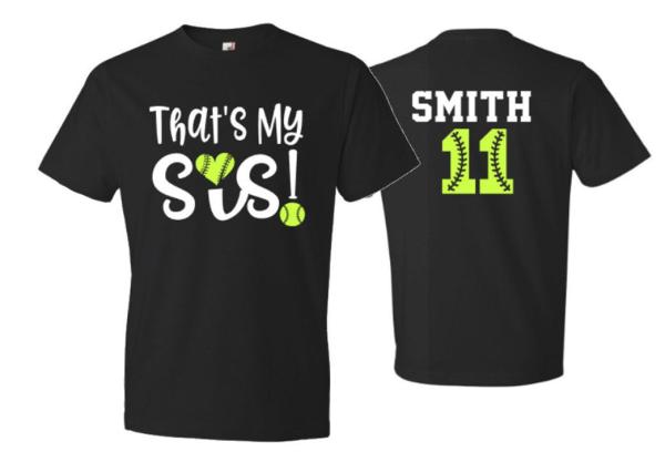 Softball Shirts | Softball Brother Shirt | Short Sleeve Softball Shirt | Customize your team & colors