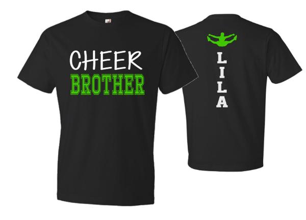 Cheer Brother Shirt| Cheer Shirt | Cheer Sibling Shirt | Short Sleeve T-shirt | Customize colors