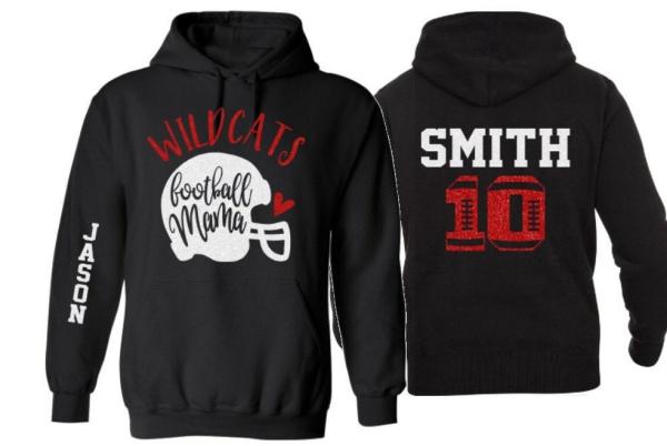 Glitter Football Mama Hoodie | Football Hoodies | Football Mom Hoodies | Football Mom | Customize Colors