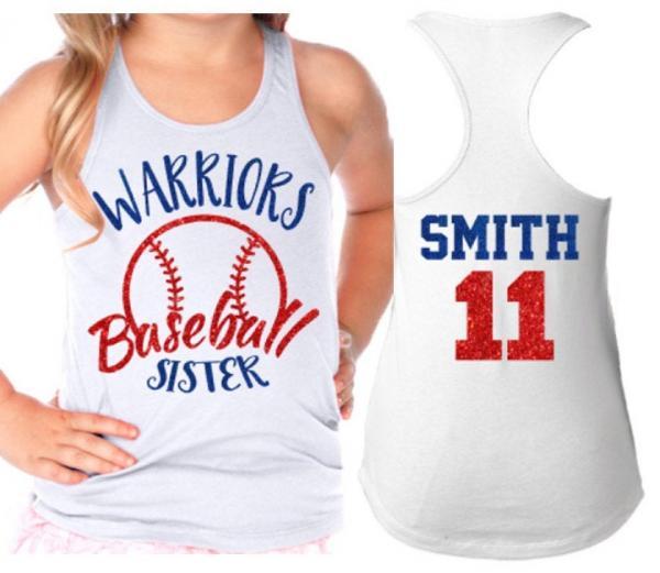 Glitter Baseball Shirts | Baseball Sister Tank | Baseball Sister | Racerback Tank | Sister Tank Top | Youth or Adult