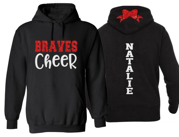 Glitter Cheer Hoodie | Cheer Hoodie | Cheer Bling | Cheer Spirit Wear | Customize  Team & Colors | Youth or Adult