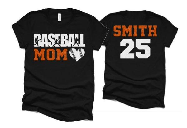 Glitter Baseball Mom Shirts | Baseball Shirts | Bella Canvas Tshirt | Baseball Spiritwear | Customize Your Colors