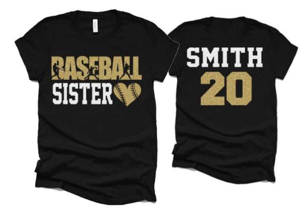 Glitter Baseball Shirt | Baseball Sister Shirt | That&#39;s My Bro! | Bella Canvas Tshirt | Sister Shirt | Youth or Adult