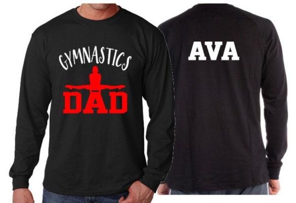 Gymnastics Dad  Shirt | Gymnastics Shirt | Long Sleeve Gymnastics Shirt