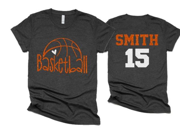 Glitter Basketball Shirt | Basketball Tshirts | Basketball Mom Shirts | Basketball Bling| Bella Canvas Tshirt