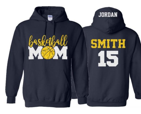 Glitter Basketball Mom Hoodie | Basketball Hoodies | Basketball Hoodie | Customize Colors