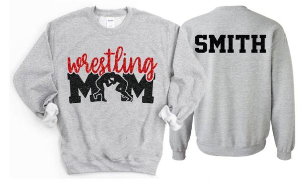 Glitter Wrestling Mom Crewneck | Wrestling Shirts | Wrestling Sweatshirts | Customize  Colors