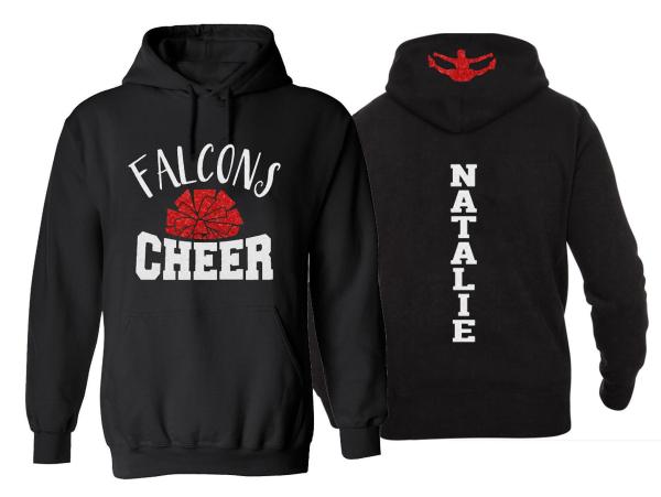 Cheer Hoodie | Glitter Cheer Hoodie | Youth or Adult | Cheer Bling | Cheer Shirts | Customize Team & Colors