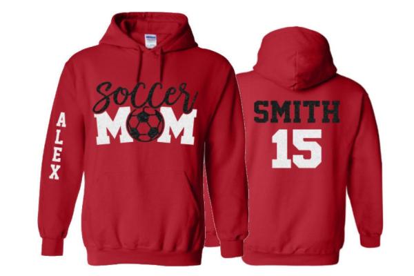 Glitter Soccer Mom Hoodie | Soccer Hoodie | Customize with your Team & Colors