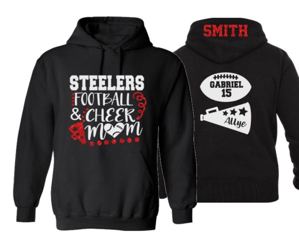 Glitter Mom Football and Cheer Shirt | Football and Cheer Shirt |  Customize with your Team & Colors