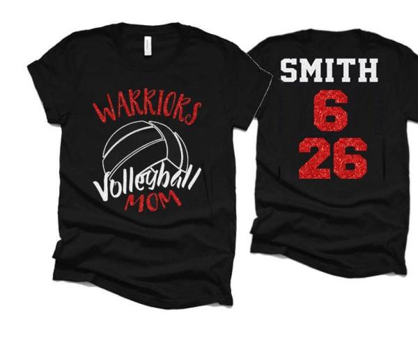 Glitter Volleyball Mom  Shirt | Volleyball Shirt | Volleyball Bling | Volleyball Spirit Wear | Bella Canvas T-shirt | Youth and Adult