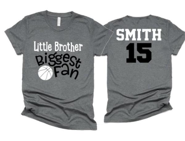 Basketball Brother Shirt | Basketball Bro Short Sleeve T-shirt | Basketball Shirt | Basketball Spirit Wear | Customize with your Colors