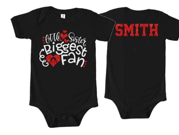 Glitter Wrestling Sister Shirt | Little Sister Biggest Fan Wrestling Shirt | Bella Canvas Tshirt | Customize Colors