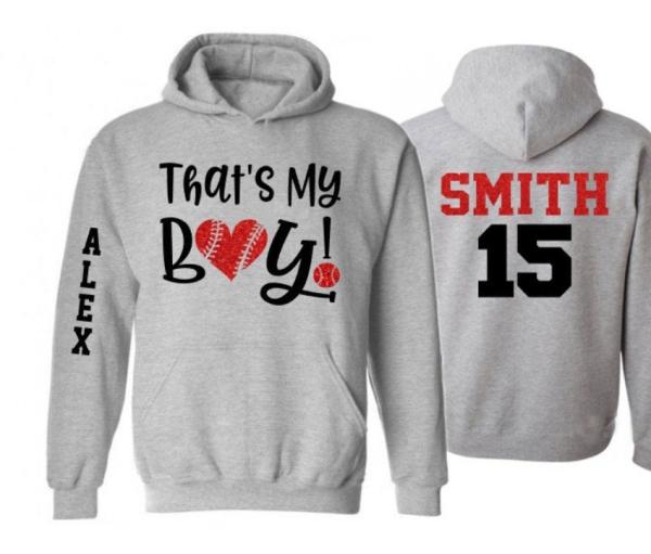 Glitter Baseball Mom Hoodie | Baseball Hoodie | Baseball Spirit Wear | Customize with your Colors