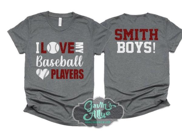 Glitter Baseball Shirts | Baseball Mom Shirt | Two Player Shirts | Baseball Shirt | Baseball Stitch Shirt | Customize Your Colors