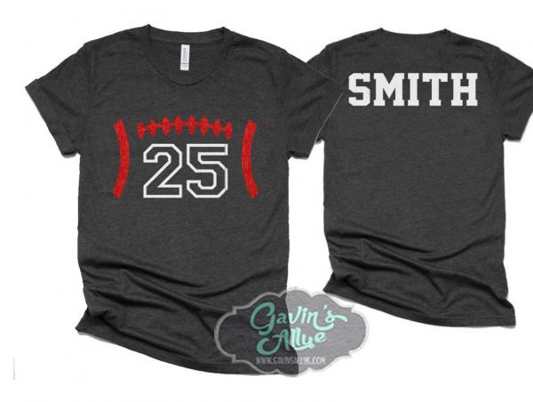 Glitter Football Shirt | Football Mom Shirts | Football Spirit Wear | Bella Canvas T Shirt  | Football Bling | Customize