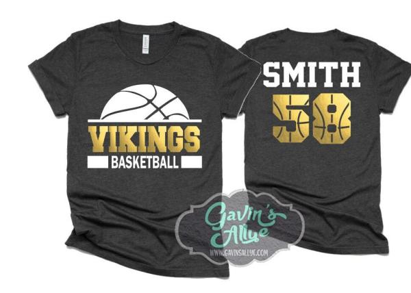 Basketball Shirt | Basketball  Short Sleeve T-shirt | Basketball Shirt | Basketball Spirit Wear | Customize Team & Colors | Youth or Adult