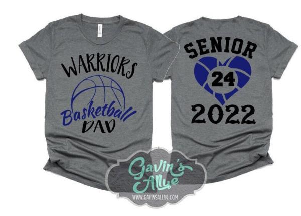 Senior Basketball Dad Shirt | Dad Basketball Shirt | Basketball t-shirt | Basketball Spirit Wear | Customize team & colors